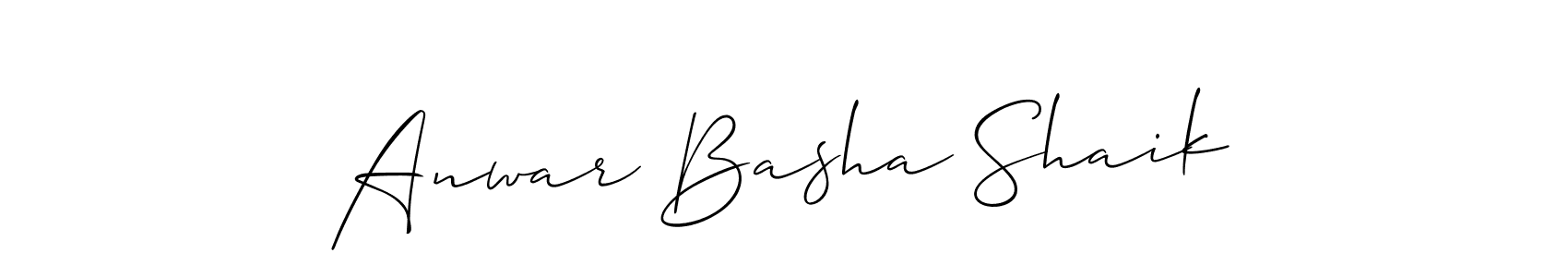 if you are searching for the best signature style for your name Anwar Basha Shaik. so please give up your signature search. here we have designed multiple signature styles  using Allison_Script. Anwar Basha Shaik signature style 2 images and pictures png