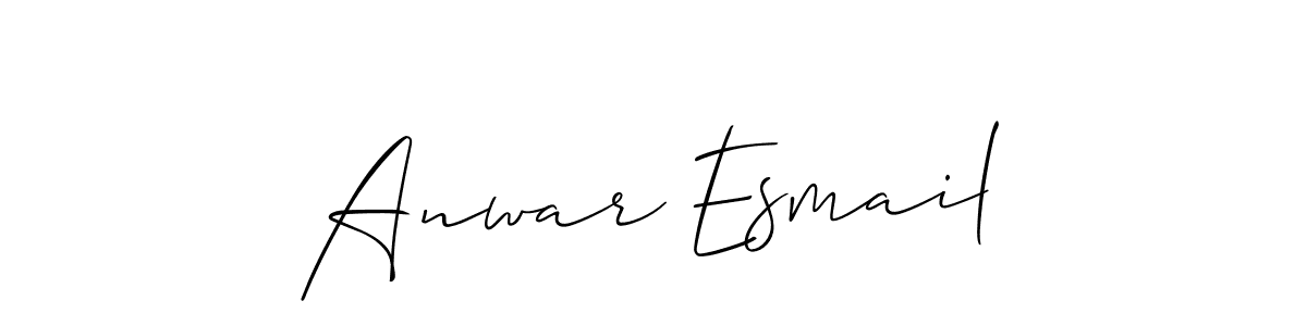 Create a beautiful signature design for name Anwar Esmail. With this signature (Allison_Script) fonts, you can make a handwritten signature for free. Anwar Esmail signature style 2 images and pictures png