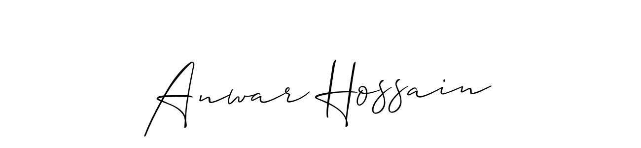 if you are searching for the best signature style for your name Anwar Hossain. so please give up your signature search. here we have designed multiple signature styles  using Allison_Script. Anwar Hossain signature style 2 images and pictures png