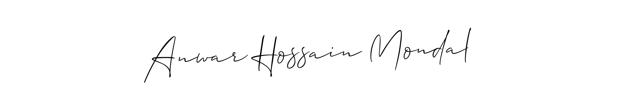 Allison_Script is a professional signature style that is perfect for those who want to add a touch of class to their signature. It is also a great choice for those who want to make their signature more unique. Get Anwar Hossain Mondal name to fancy signature for free. Anwar Hossain Mondal signature style 2 images and pictures png