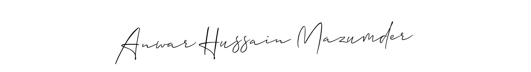 Make a beautiful signature design for name Anwar Hussain Mazumder. With this signature (Allison_Script) style, you can create a handwritten signature for free. Anwar Hussain Mazumder signature style 2 images and pictures png