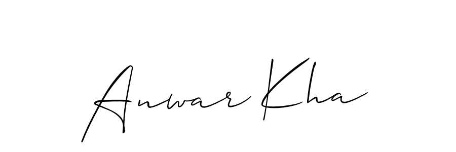 Anwar Kha stylish signature style. Best Handwritten Sign (Allison_Script) for my name. Handwritten Signature Collection Ideas for my name Anwar Kha. Anwar Kha signature style 2 images and pictures png