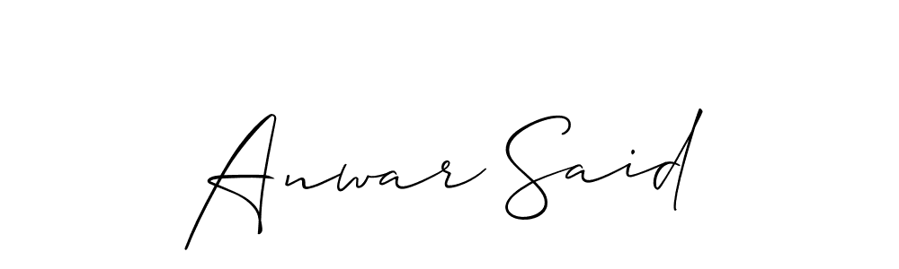 Create a beautiful signature design for name Anwar Said. With this signature (Allison_Script) fonts, you can make a handwritten signature for free. Anwar Said signature style 2 images and pictures png