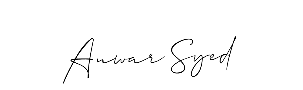 Anwar Syed stylish signature style. Best Handwritten Sign (Allison_Script) for my name. Handwritten Signature Collection Ideas for my name Anwar Syed. Anwar Syed signature style 2 images and pictures png
