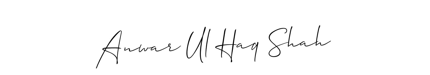 Anwar Ul Haq Shah stylish signature style. Best Handwritten Sign (Allison_Script) for my name. Handwritten Signature Collection Ideas for my name Anwar Ul Haq Shah. Anwar Ul Haq Shah signature style 2 images and pictures png