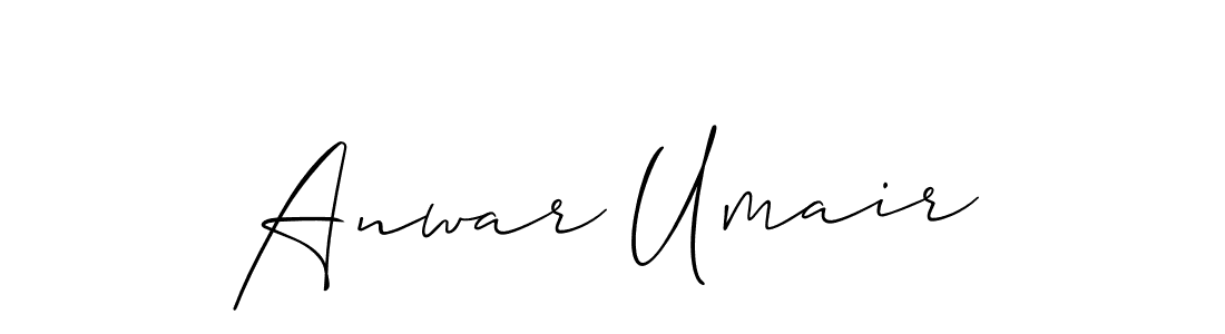 The best way (Allison_Script) to make a short signature is to pick only two or three words in your name. The name Anwar Umair include a total of six letters. For converting this name. Anwar Umair signature style 2 images and pictures png