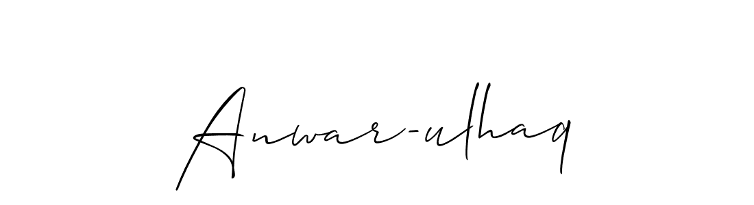 How to make Anwar-ulhaq name signature. Use Allison_Script style for creating short signs online. This is the latest handwritten sign. Anwar-ulhaq signature style 2 images and pictures png