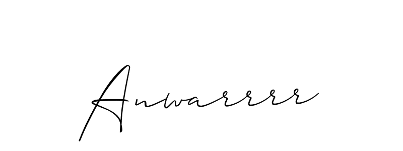 Also You can easily find your signature by using the search form. We will create Anwarrrr name handwritten signature images for you free of cost using Allison_Script sign style. Anwarrrr signature style 2 images and pictures png
