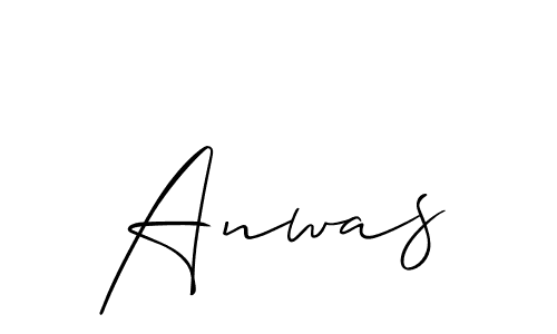 Anwas stylish signature style. Best Handwritten Sign (Allison_Script) for my name. Handwritten Signature Collection Ideas for my name Anwas. Anwas signature style 2 images and pictures png