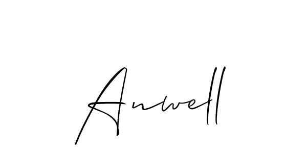 Use a signature maker to create a handwritten signature online. With this signature software, you can design (Allison_Script) your own signature for name Anwell. Anwell signature style 2 images and pictures png