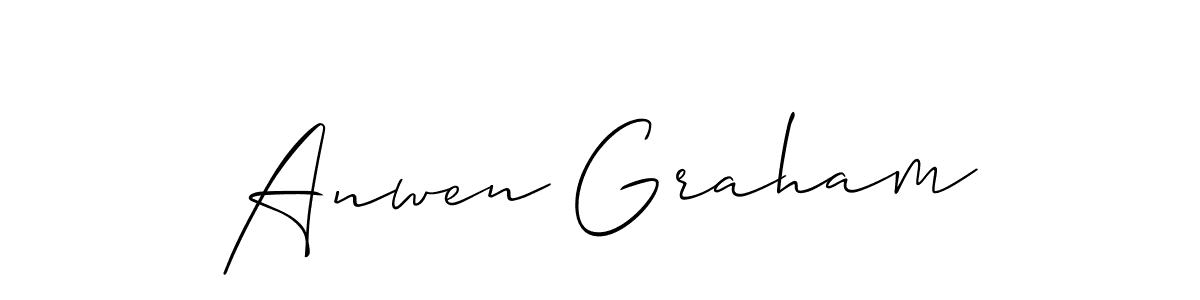 You should practise on your own different ways (Allison_Script) to write your name (Anwen Graham) in signature. don't let someone else do it for you. Anwen Graham signature style 2 images and pictures png