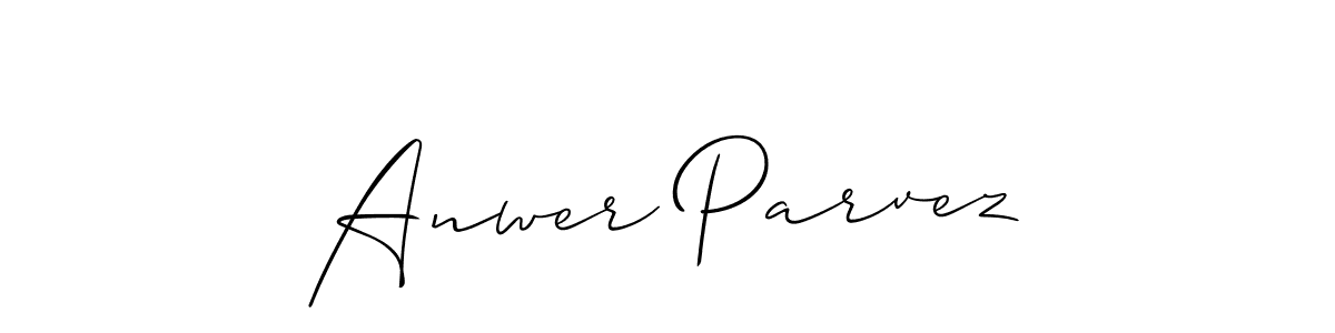 It looks lik you need a new signature style for name Anwer Parvez. Design unique handwritten (Allison_Script) signature with our free signature maker in just a few clicks. Anwer Parvez signature style 2 images and pictures png