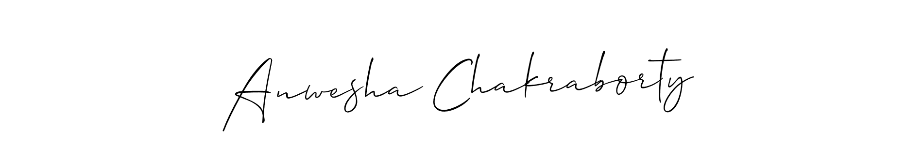 Also You can easily find your signature by using the search form. We will create Anwesha Chakraborty name handwritten signature images for you free of cost using Allison_Script sign style. Anwesha Chakraborty signature style 2 images and pictures png