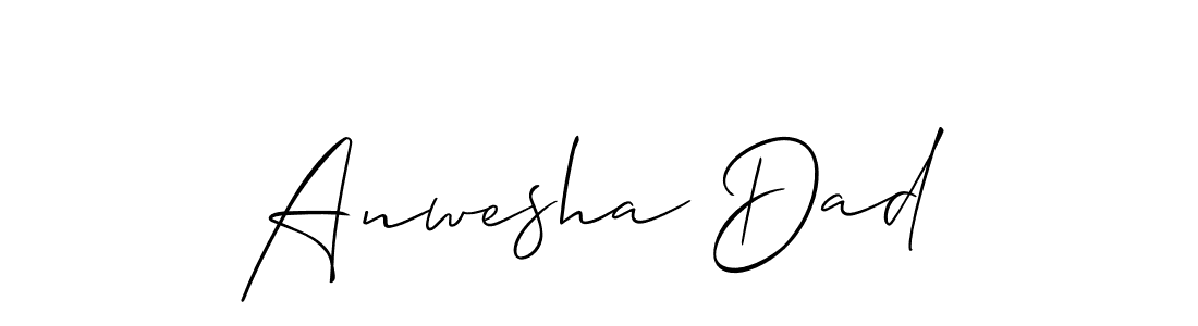 Make a beautiful signature design for name Anwesha Dad. With this signature (Allison_Script) style, you can create a handwritten signature for free. Anwesha Dad signature style 2 images and pictures png