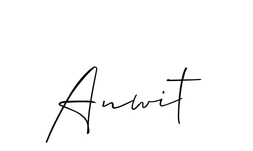 Use a signature maker to create a handwritten signature online. With this signature software, you can design (Allison_Script) your own signature for name Anwit. Anwit signature style 2 images and pictures png