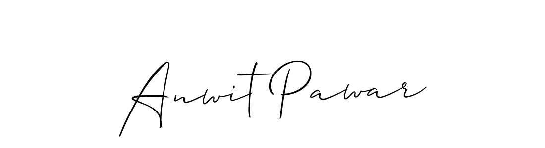 Use a signature maker to create a handwritten signature online. With this signature software, you can design (Allison_Script) your own signature for name Anwit Pawar. Anwit Pawar signature style 2 images and pictures png