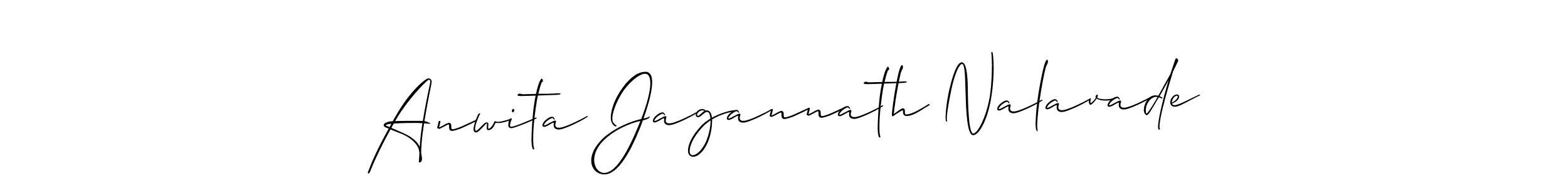 Make a beautiful signature design for name Anwita Jagannath Nalavade. Use this online signature maker to create a handwritten signature for free. Anwita Jagannath Nalavade signature style 2 images and pictures png