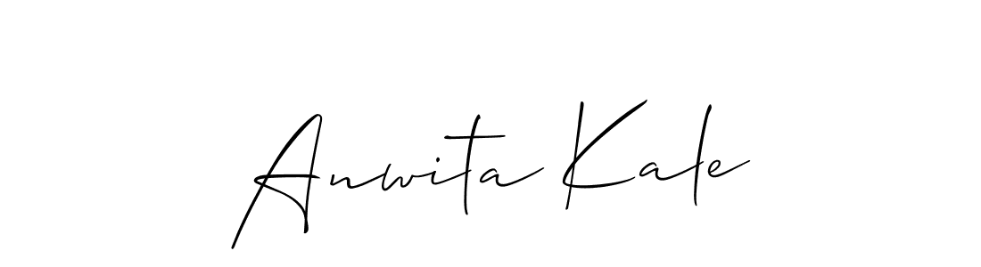 You should practise on your own different ways (Allison_Script) to write your name (Anwita Kale) in signature. don't let someone else do it for you. Anwita Kale signature style 2 images and pictures png