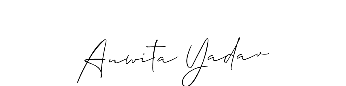 Anwita Yadav stylish signature style. Best Handwritten Sign (Allison_Script) for my name. Handwritten Signature Collection Ideas for my name Anwita Yadav. Anwita Yadav signature style 2 images and pictures png