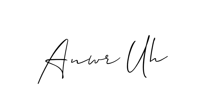 Also we have Anwr Uh name is the best signature style. Create professional handwritten signature collection using Allison_Script autograph style. Anwr Uh signature style 2 images and pictures png