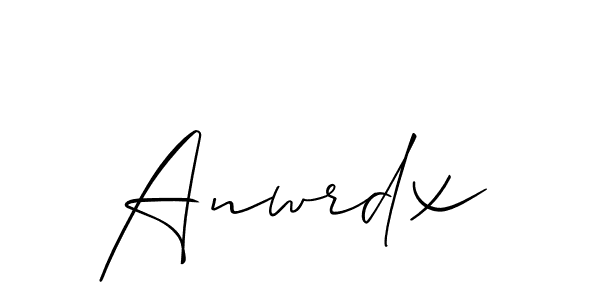 You should practise on your own different ways (Allison_Script) to write your name (Anwrdx) in signature. don't let someone else do it for you. Anwrdx signature style 2 images and pictures png