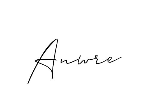 How to make Anwre signature? Allison_Script is a professional autograph style. Create handwritten signature for Anwre name. Anwre signature style 2 images and pictures png