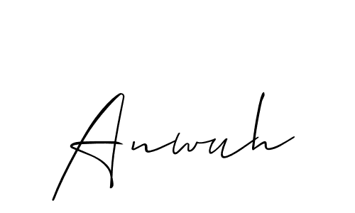 You should practise on your own different ways (Allison_Script) to write your name (Anwuh) in signature. don't let someone else do it for you. Anwuh signature style 2 images and pictures png