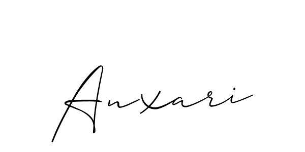How to make Anxari signature? Allison_Script is a professional autograph style. Create handwritten signature for Anxari name. Anxari signature style 2 images and pictures png