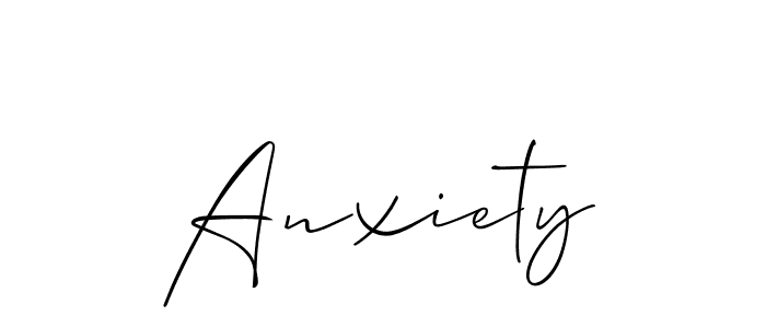 How to Draw Anxiety signature style? Allison_Script is a latest design signature styles for name Anxiety. Anxiety signature style 2 images and pictures png