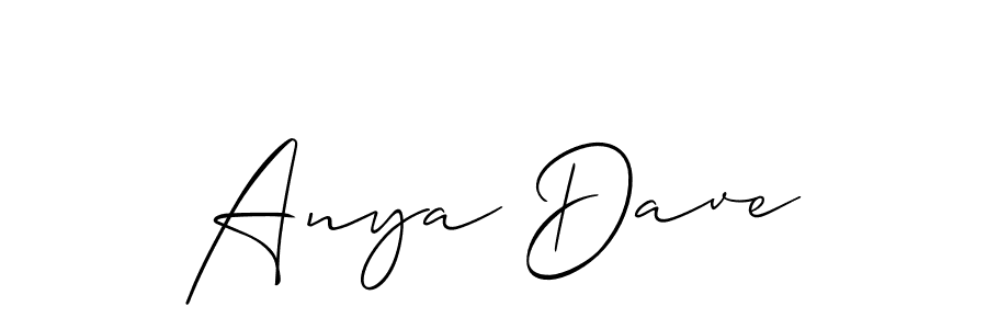 if you are searching for the best signature style for your name Anya Dave. so please give up your signature search. here we have designed multiple signature styles  using Allison_Script. Anya Dave signature style 2 images and pictures png