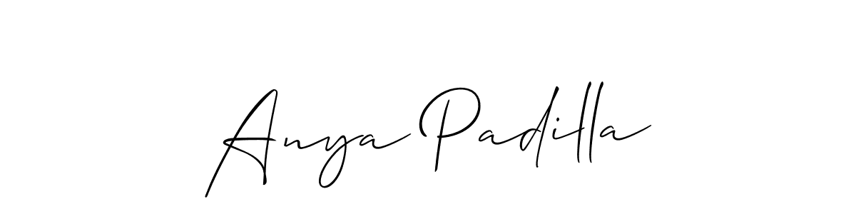 if you are searching for the best signature style for your name Anya Padilla. so please give up your signature search. here we have designed multiple signature styles  using Allison_Script. Anya Padilla signature style 2 images and pictures png