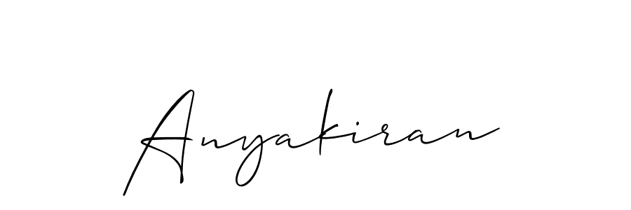 How to Draw Anyakiran signature style? Allison_Script is a latest design signature styles for name Anyakiran. Anyakiran signature style 2 images and pictures png