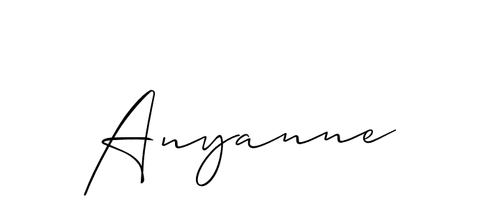 Create a beautiful signature design for name Anyanne. With this signature (Allison_Script) fonts, you can make a handwritten signature for free. Anyanne signature style 2 images and pictures png