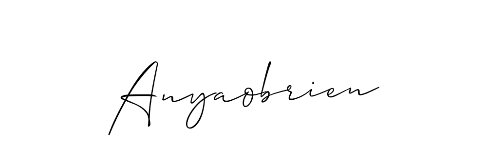 Design your own signature with our free online signature maker. With this signature software, you can create a handwritten (Allison_Script) signature for name Anyaobrien. Anyaobrien signature style 2 images and pictures png