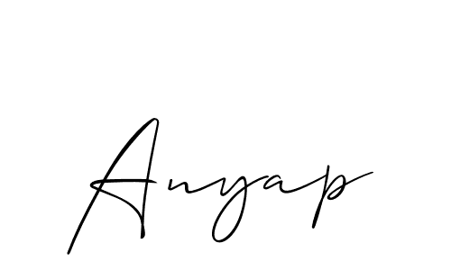 It looks lik you need a new signature style for name Anyap. Design unique handwritten (Allison_Script) signature with our free signature maker in just a few clicks. Anyap signature style 2 images and pictures png