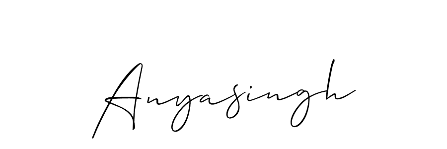 Design your own signature with our free online signature maker. With this signature software, you can create a handwritten (Allison_Script) signature for name Anyasingh. Anyasingh signature style 2 images and pictures png
