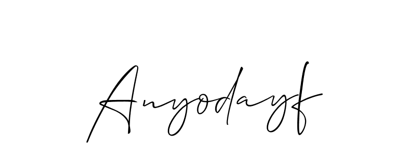 Also You can easily find your signature by using the search form. We will create Anyodayf name handwritten signature images for you free of cost using Allison_Script sign style. Anyodayf signature style 2 images and pictures png
