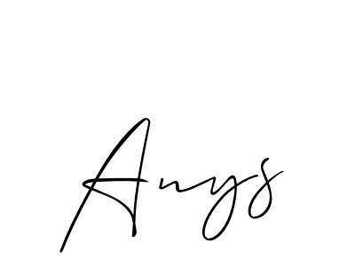 Create a beautiful signature design for name Anys. With this signature (Allison_Script) fonts, you can make a handwritten signature for free. Anys signature style 2 images and pictures png