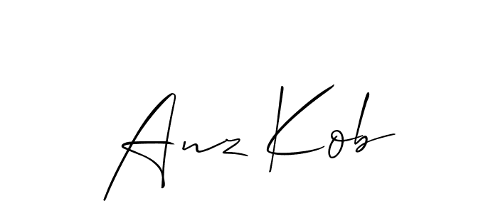 Here are the top 10 professional signature styles for the name Anz Kob. These are the best autograph styles you can use for your name. Anz Kob signature style 2 images and pictures png