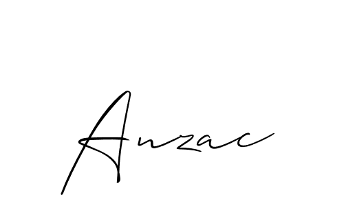 Design your own signature with our free online signature maker. With this signature software, you can create a handwritten (Allison_Script) signature for name Anzac. Anzac signature style 2 images and pictures png