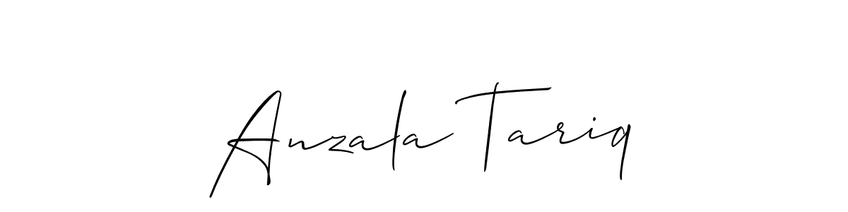 Use a signature maker to create a handwritten signature online. With this signature software, you can design (Allison_Script) your own signature for name Anzala Tariq. Anzala Tariq signature style 2 images and pictures png