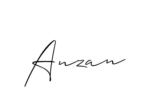 Allison_Script is a professional signature style that is perfect for those who want to add a touch of class to their signature. It is also a great choice for those who want to make their signature more unique. Get Anzan name to fancy signature for free. Anzan signature style 2 images and pictures png