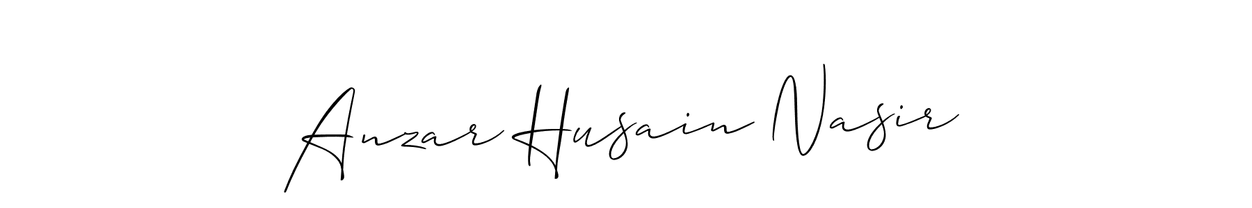 How to make Anzar Husain Nasir signature? Allison_Script is a professional autograph style. Create handwritten signature for Anzar Husain Nasir name. Anzar Husain Nasir signature style 2 images and pictures png