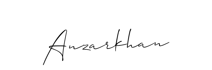 if you are searching for the best signature style for your name Anzarkhan. so please give up your signature search. here we have designed multiple signature styles  using Allison_Script. Anzarkhan signature style 2 images and pictures png