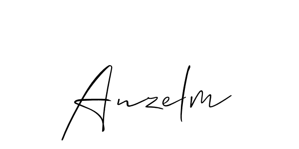 Anzelm stylish signature style. Best Handwritten Sign (Allison_Script) for my name. Handwritten Signature Collection Ideas for my name Anzelm. Anzelm signature style 2 images and pictures png