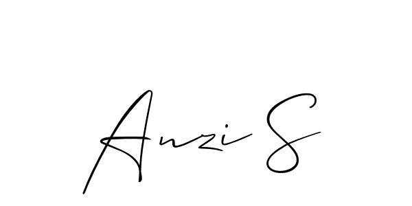 Allison_Script is a professional signature style that is perfect for those who want to add a touch of class to their signature. It is also a great choice for those who want to make their signature more unique. Get Anzi S name to fancy signature for free. Anzi S signature style 2 images and pictures png