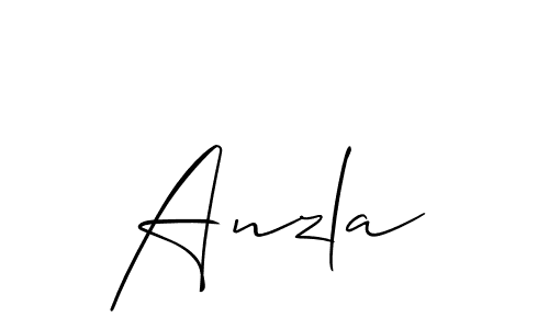 Create a beautiful signature design for name Anzla. With this signature (Allison_Script) fonts, you can make a handwritten signature for free. Anzla signature style 2 images and pictures png