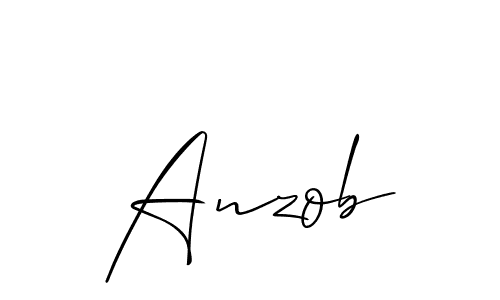 if you are searching for the best signature style for your name Anzob. so please give up your signature search. here we have designed multiple signature styles  using Allison_Script. Anzob signature style 2 images and pictures png