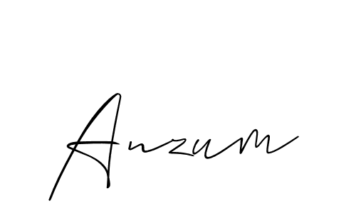 How to make Anzum name signature. Use Allison_Script style for creating short signs online. This is the latest handwritten sign. Anzum signature style 2 images and pictures png