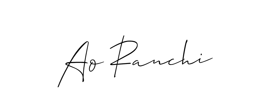 Use a signature maker to create a handwritten signature online. With this signature software, you can design (Allison_Script) your own signature for name Ao Ranchi. Ao Ranchi signature style 2 images and pictures png